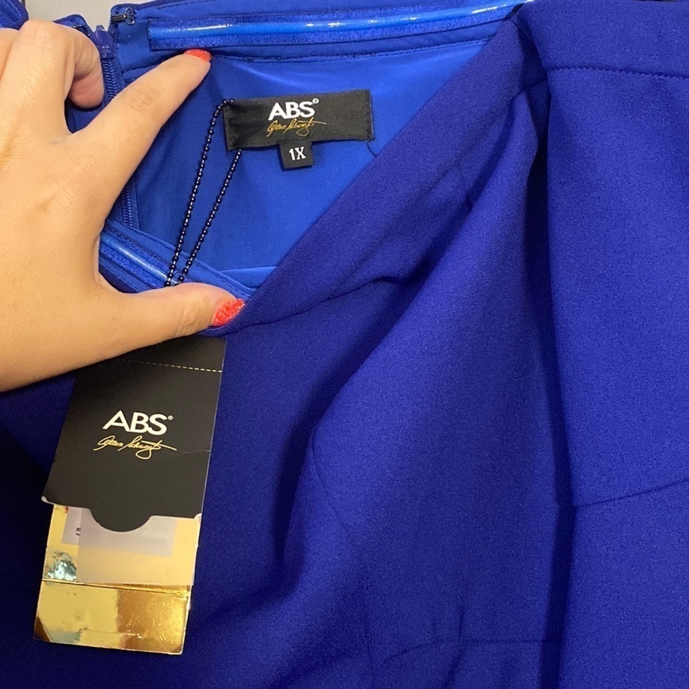 ABS Allen Schwartz Dress In indigo. Size 1X. Nwt - Picture 3 of 9